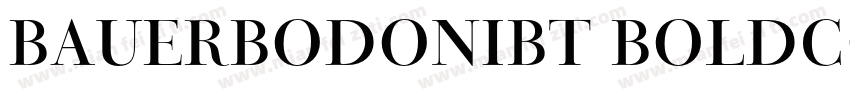 BauerBodoniBT BoldCo字体转换